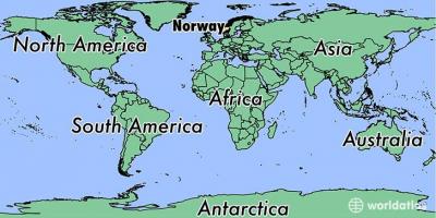 Map of Norway location on world 