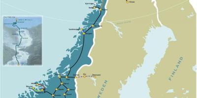 Norway rail map