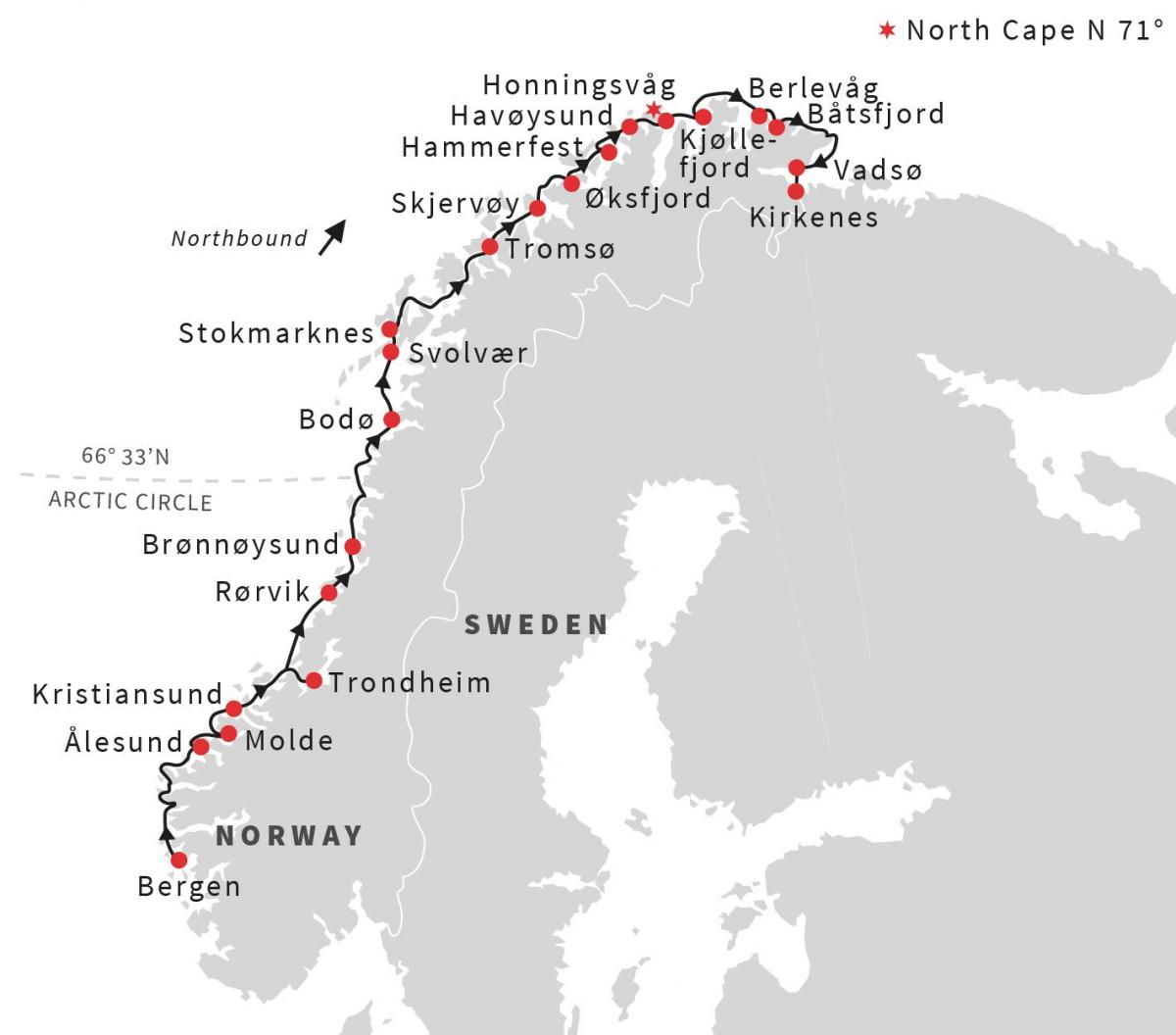 Map of bergen Norway light rail