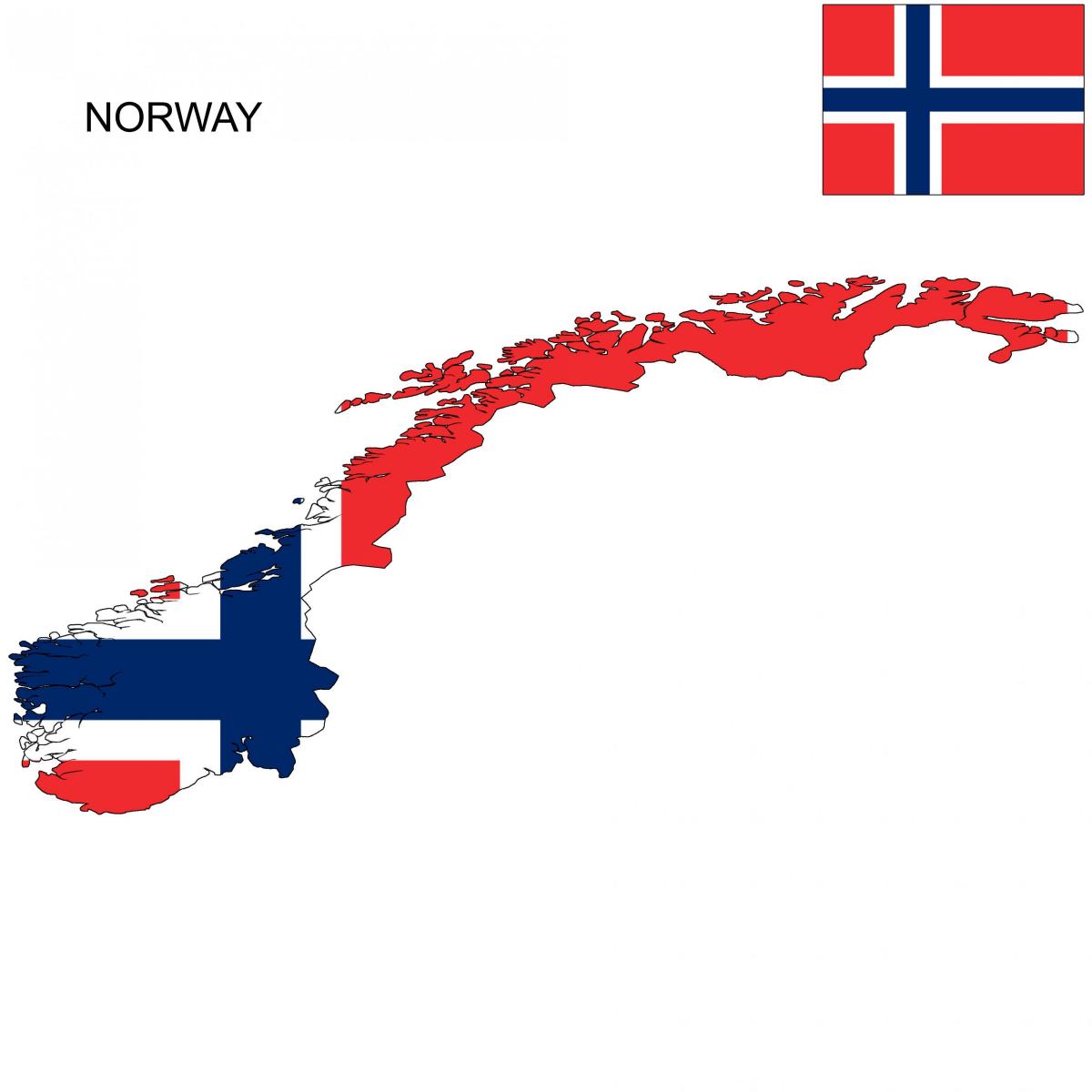 Norway map flag