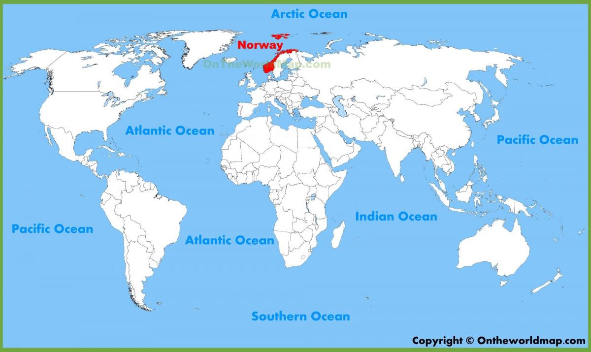 world map showing Norway