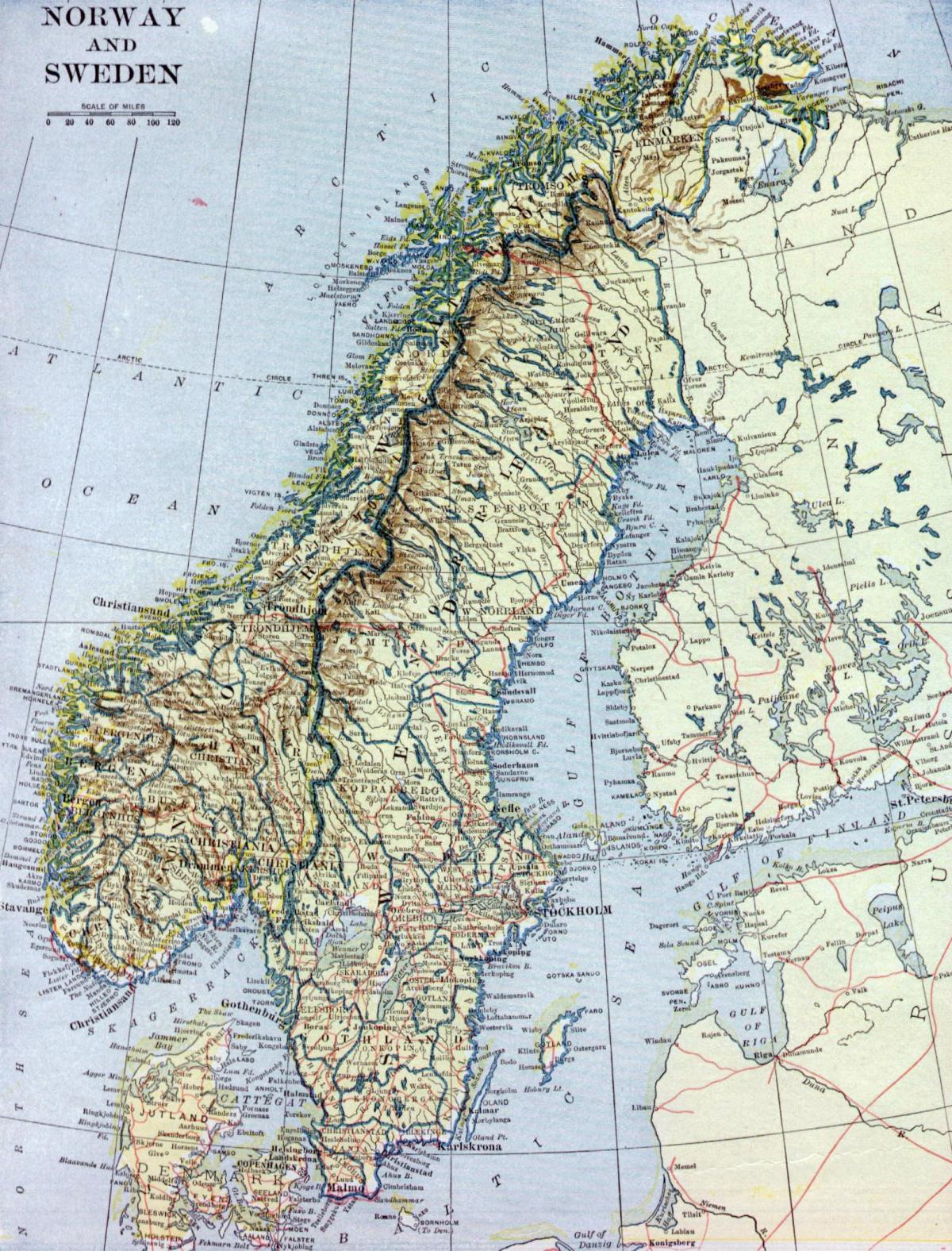 Map of old Norway
