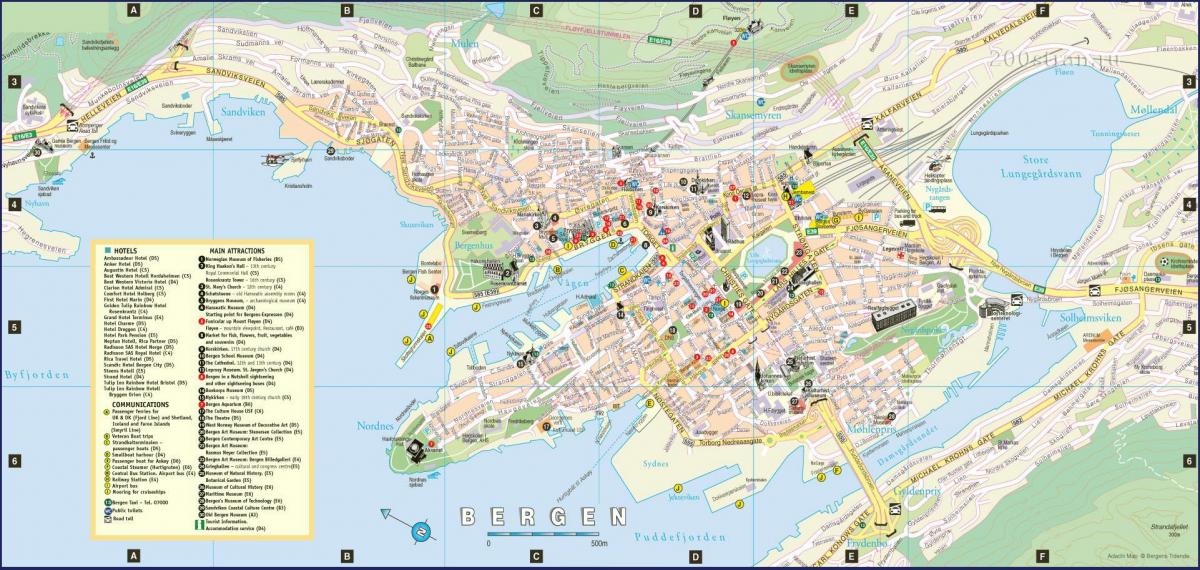 street map of bergen Norway