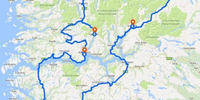 Norway glacier map