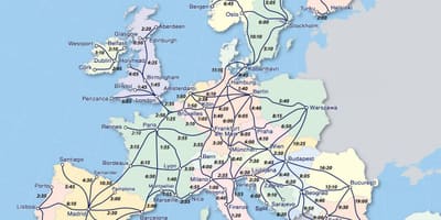 Map of eurail Norway