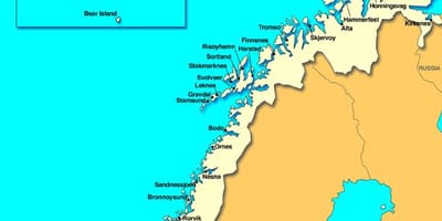 Map of kristiansand Norway