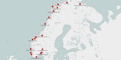 Map of Norway airports