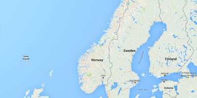 Norway coastline map