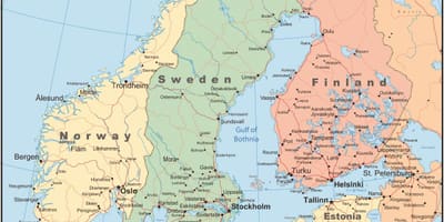 Map of Norway country