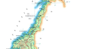 Map of Norway elevation
