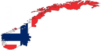 Norway map flag