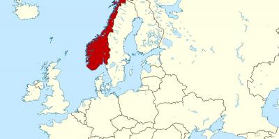 Map of Norway and europe