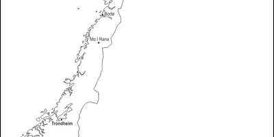 Map of Norway outline