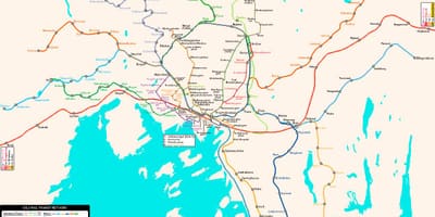 Map of Norway metro