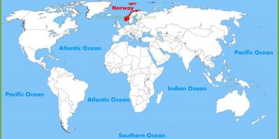 World map showing Norway