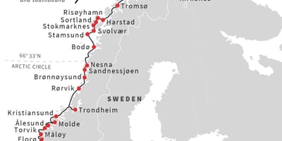 Map of Norway ports