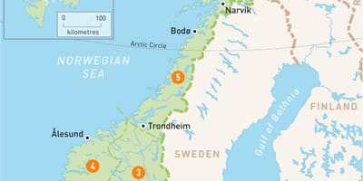 Map of Norway regions