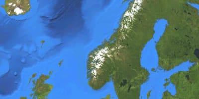 Map of Norway satellite