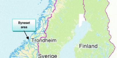 Map of trondheim Norway